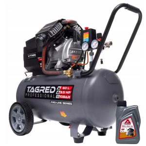 Kompresor sprężarka 50L V2 10bar Pro-Line Wzmocniony Wydajny Mocny + Olej