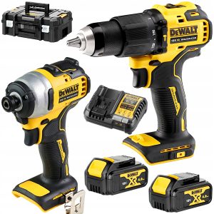 DeWALT Zestaw Wkrętarka DCD709 + Zakrętarka DCF809 18V 2x 4.0Ah DCK2062M2T